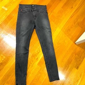 Hudson black stretchy skinny jeans size 28